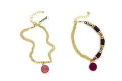 LaurDIY Pink Gold Druzy Chain Bracelet Mini DIY Kit