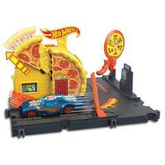 Hot Wheels City Speedy Pizza Pick-Up Playset with 1 Car