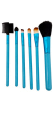 6-Piece Blush Makeup Brush Set – Blue Handle Collection