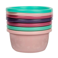 GreenGrown Reusable Toddler Snack Bowls with Lids | Pink 4-Pack