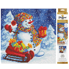 Leisure Arts Diamond Art Holiday Snowman Fun 16x20 Kit