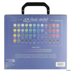 Leisure Arts Dual-Ended Dot Art Markers – 48-Piece Set