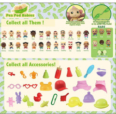Pea Pod Babies Dinner & Bathtime Mini Collectible Doll 2-Pack