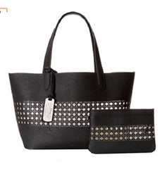 Lauren Ralph Lauren Leighton Shopper Tote with Wristlet – Black