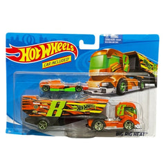 Hot Wheels Big Rig Heat Hauler with Detachable Trailer & Car