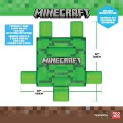 Intex Minecraft Ride-On Turtle Pool Float — Oversized 72"x72"