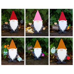 Leisure Arts Basics Boy Wood Gnome Craft Kit with Interchangeable Hats