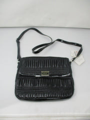 Nine West Show Stopper Tablet Crossbody Bag – Black Faux Patent Leather