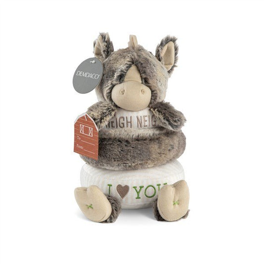 DEMDACO Neigh Neigh Horse Stackable Rings Plush, 9 Inch