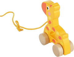 Toy Chest Giraffe Wooden Pull Toy – Classic Solid Wood Toddler Toy