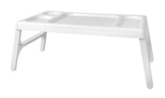 Ideas In Motion Portable Folding Serving Table – Lightweight White Tray