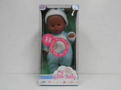 My Little Baby Baby Sounds AA Doll – Blue Interactive Baby Doll