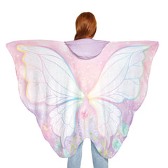 Make It Real Fairy Garden Wings Hooded Blanket with Hand Mitts