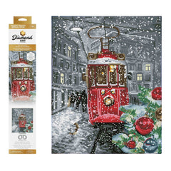 Leisure Arts Diamond Art Holiday Streetcar 16x20 Inch Kit