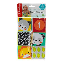Infantino Colors & Numbers Bath Blocks – 6 Soft Learning Blocks