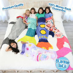 Blankie Tails Unicorn Mermaid Wearable Tail Blanket – Double Sided