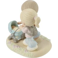 Precious Moments Mom & Dad with Baby in Stroller Figurine