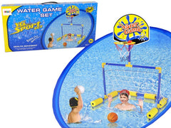 YUE GUAN 2-in-1 Water Sports Play Set – Soccer Goal & Basketball