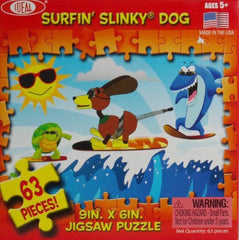Slinky Dog Surfing Jigsaw Puzzle – 63 Pieces for Kids