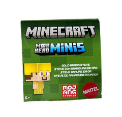 Mattel Minecraft Mob Head Minis – Gold Armor Steve