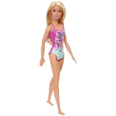 Barbie Beach Doll – Blonde Hair & Floral Swimsuit