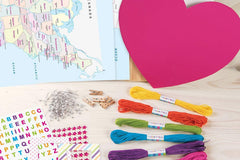Make It Real I Heart Home USA Map Memory Board Craft Kit