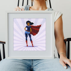 Diamond Art by Leisure Arts Hero Diamond Painting Kit, 8"x8"