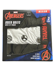 Briefly Stated Avengers Men's Boxer Briefs – 3-Pack, Size Medium