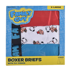 Briefly Stated Family Guy Men's Boxer Briefs 3-Pack