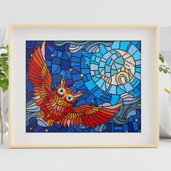 Leisure Arts Diamond Art – Stained Glass Owl 16x20 Kit