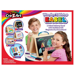 Cra-Z-Art 5-in-1 Wooden Tabletop Easel with Chalkboard & Dry Erase
