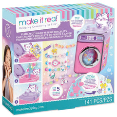 Make It Real Purr-fect Wash 'N Bead Bracelet Kit – 141pc