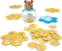 Mattel Games Buzzy Bear Cooperative Kids Game for 2 to 4 Players 3 Years Old & Up with 3 Levels of Play
