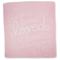 Hallmark Loved Baby Girl Soft Pink Blanket
