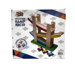 Real Wood Toys Wooden Ramp Racer with Track & 3 Cars