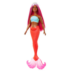Barbie Mermaid Doll – Magenta Hair, Shell Bodice & Red Tail