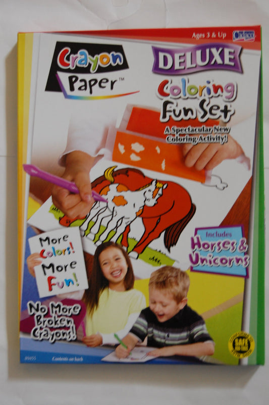 Cadaco Deluxe Crayon Paper Coloring Fun Set – Mess-Free Creative Play