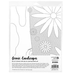 Leisure Arts Dot Art Landscape Coloring Sheets Set
