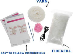 Leisure Arts Billie Bunny Crochet Kit – Beginner-Friendly Amigurumi