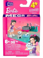 MEGA Barbie Puppy Bath Time 30-Piece Building Kit