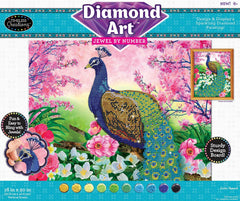 Timeless Creations Diamond Art Kit – Peacock 16x20 Gem Painting