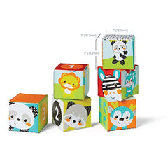 Infantino Colors & Numbers Bath Blocks – 6 Soft Learning Blocks