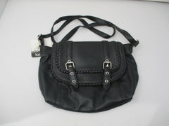 Kensie Belle Messenger Bag – Classic Black Pebbled Crossbody