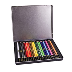 RoseArt Premium 24ct Soft Core Watercolor Pencils in Design Tin
