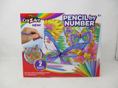 Cra-Z-Art Pencil By Number Butterfly Posters Art Kit
