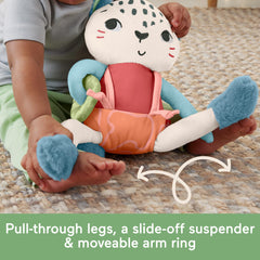 Fisher-Price Planet Friends Snow Leopard Sensory Plush for Babies