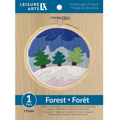 Leisure Arts 4" Snowy Forest Embroidery Kit – Beginner