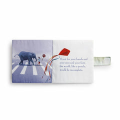 DEMDACO You're Here For A Reason Elephant Plush Soft Book Toy