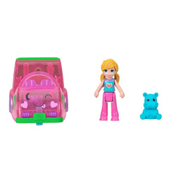 Polly Pocket Pollyville Mini Vehicle with Micro Doll & Pet