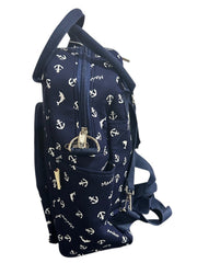 Women's 3-Piece Travel Bag Set – Navy Blue Anchor Print